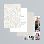 "White Shadows" - Wedding Invitations in Champagne by Jessica Williams - Back of Card Options