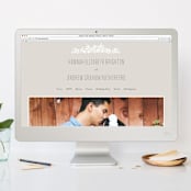 "White Shadows" - Wedding Invitations in Champagne by Jessica Williams - FREE Wedding Website
