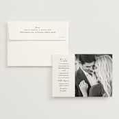 "Classically Us" - Wedding Invitations in Cotton by Simona Camp - Invitation with Envelope