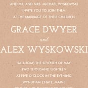 "Lace and Kraft" - Wedding Invitations in Kraft by Katharine Watson - Detail