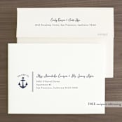 "Down by the Sea" - Wedding Invitations in Marine by Sandra Picco Design - FREE Recipient Addressing