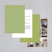 "Wed in Type" - Wedding Invitations in Moss by Ariel Rutland - Back of Card Options