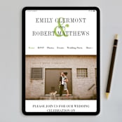 "Wed in Type" - Wedding Invitations in Moss by Ariel Rutland - FREE Wedding Website