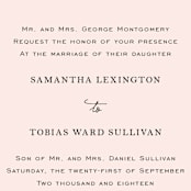 "Estate" - Wedding Invitations in Blush by Kim Dietrich Elam - Detail