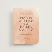 "Swept" - Wedding Invitations in Blush by Snow and Ivy - Front