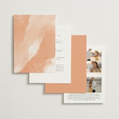 "Swept" - Wedding Invitations in Blush by Snow and Ivy - Back of Card Options