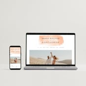 "Swept" - Wedding Invitations in Blush by Snow and Ivy - FREE Wedding Website