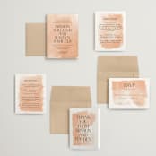 "Swept" - Wedding Invitations in Blush by Snow and Ivy - Invitation Suite