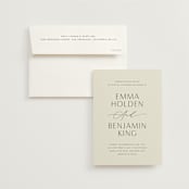"Glide" - Wedding Invitations in Porcelain by Jennifer Postorino - Invitation with Envelope