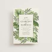 "Tropical Vows" - Wedding Invitations in Jade by Chris Griffith - Front