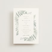"Gilded Woodland" - Wedding Invitations in Fern by Kristie Kern - Front