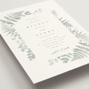 "Gilded Woodland" - Wedding Invitations in Fern by Kristie Kern - Detail