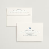 "watercolor tile" - Wedding Invitations in Navy by Anastasia Makarova - FREE Recipient Addressing