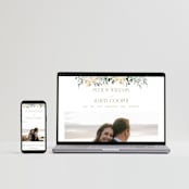 "Sprigs of Joy" - Wedding Invitations in Pearl by Leah Bisch - FREE Wedding Website