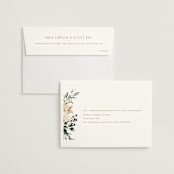 "Sprigs of Joy" - Wedding Invitations in Pearl by Leah Bisch - FREE Recipient Addressing
