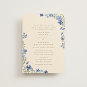"Nilgiri" - Wedding Invitations in Blueberry by Creo Study - Front