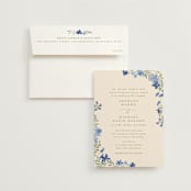 "Nilgiri" - Wedding Invitations in Blueberry by Creo Study - Invitation with Envelope