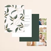 "Love Grows" - Wedding Invitations in Leaf by Leah Bisch - Back of Card Options