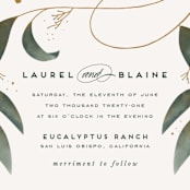"Love Grows" - Wedding Invitations in Leaf by Leah Bisch - Detail