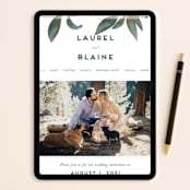 "Love Grows" - Wedding Invitations in Leaf by Leah Bisch - FREE Wedding Website