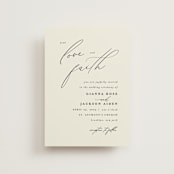 "Love and Faith" - Wedding Invitations in Vanilla by Louise Kay - Front