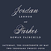 "Flawless" - Wedding Invitations in Midnight by Kimberly FitzSimons - Detail