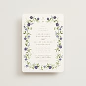 "Wildflower Trellis" - Wedding Invitations in Iris by Everett Paper Goods - Front