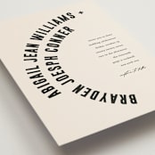 "Spin" - Wedding Invitations in Cream by Pixel and Hank - Detail