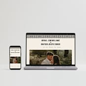 "Spin" - Wedding Invitations in Cream by Pixel and Hank - FREE Wedding Website