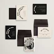 "Spin" - Wedding Invitations in Cream by Pixel and Hank - Invitation Suite