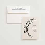 "Spin" - Wedding Invitations in Cream by Pixel and Hank - Invitation with Envelope