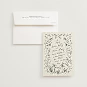 "Sundaland Gardens" - Wedding Invitations in Ivory by Ani Somi - Invitation with Envelope