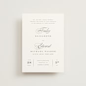 "Vow" - Wedding Invitations in Tuxedo by Leah Bisch - Front