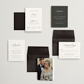 "Vow" - Wedding Invitations in Tuxedo by Leah Bisch - Invitation Suite