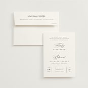 "Vow" - Wedding Invitations in Tuxedo by Leah Bisch - Invitation with Envelope