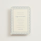 "Florence" - Wedding Invitations in Sky by Kelly Watkins - Front