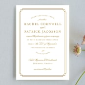 "Luxe Border" - Wedding Invitations in Gold by Sarah Brown - Front