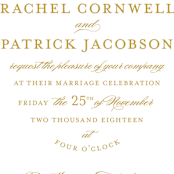 "Luxe Border" - Wedding Invitations in Gold by Sarah Brown - Detail