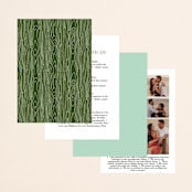 "Mountain View" - Wedding Invitations in Pine Green by Ariel Rutland - Back of Card Options