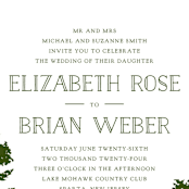 "Mountain View" - Wedding Invitations in Pine Green by Ariel Rutland - Detail