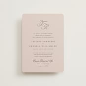 "Arch Monogram" - Wedding Invitations in Dusty Rose by Kelly Schmidt - Front