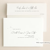 "Signature Style" - Wedding Invitations in Silk by Design Lotus - FREE Recipient Addressing