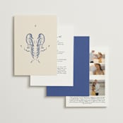 "Santa Catalina" - Wedding Invitations in Marseille Bleu by Ani Somi - Back of Card Options