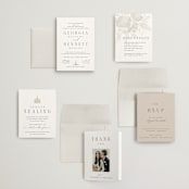 "City Center" - Wedding Invitations in Cotton by Erin L. Wilson - Invitation Suite