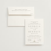 "City Center" - Wedding Invitations in Cotton by Erin L. Wilson - Invitation with Envelope