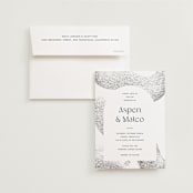 "Forever" - Wedding Invitations in Ink by Blustery August - Invitation with Envelope