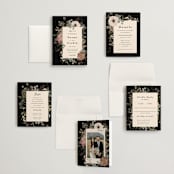 "Peonies & Sage" - Wedding Invitations in Fawn by Susan Moyal - Invitation Suite