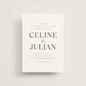 "CELINE" - Wedding Invitations in Opal by Melanie Kosuge - Front