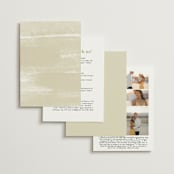 "Floral Splash" - Wedding Invitations in Wheat by Keen Peachy - Back of Card Options