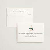 "Floral Splash" - Wedding Invitations in Wheat by Keen Peachy - FREE Recipient Addressing